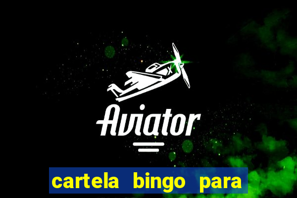 cartela bingo para cha de cozinha imprimir gratis