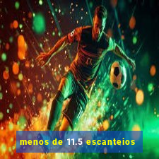 menos de 11.5 escanteios