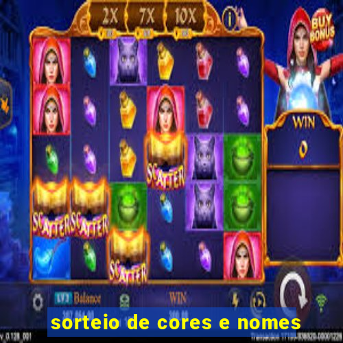 sorteio de cores e nomes