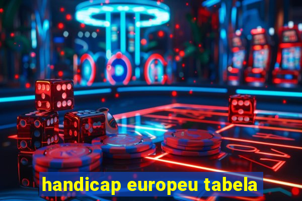 handicap europeu tabela