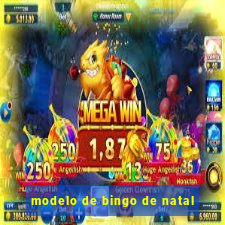 modelo de bingo de natal