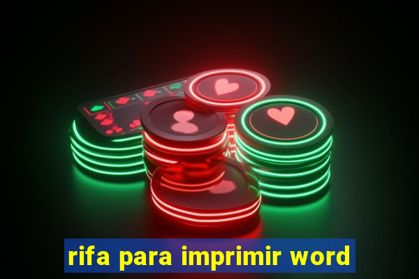 rifa para imprimir word