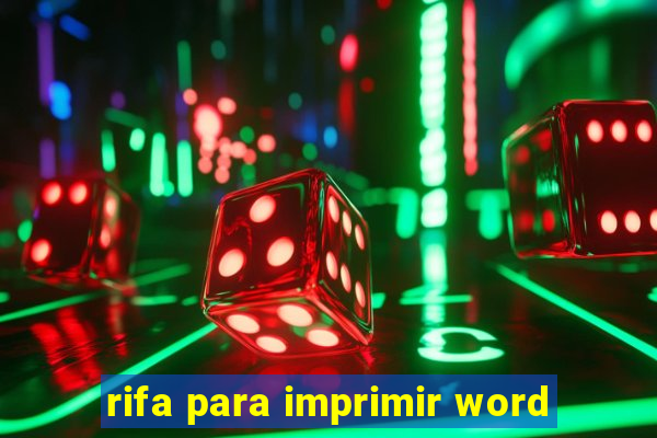 rifa para imprimir word