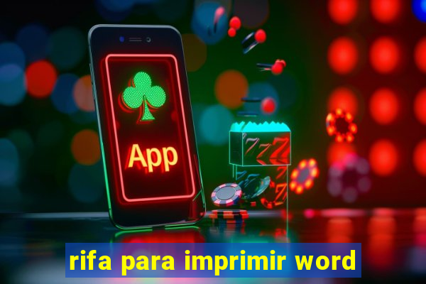 rifa para imprimir word