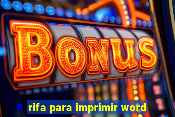 rifa para imprimir word