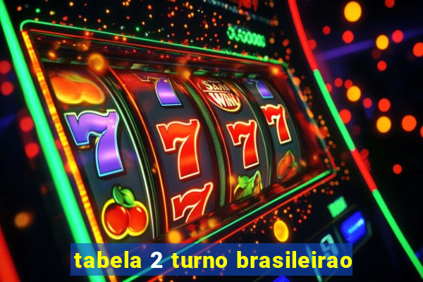 tabela 2 turno brasileirao