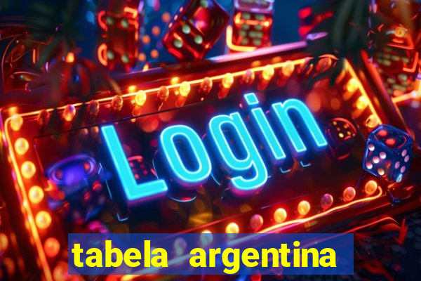 tabela argentina torneo betano