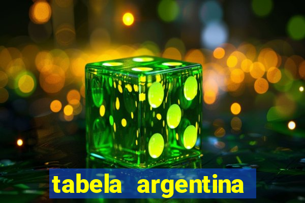 tabela argentina torneo betano