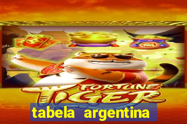 tabela argentina torneo betano