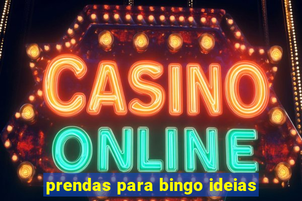 prendas para bingo ideias