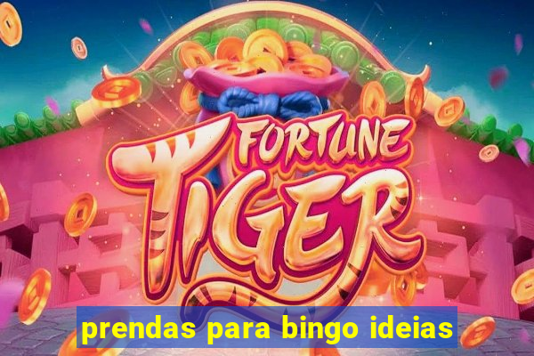 prendas para bingo ideias