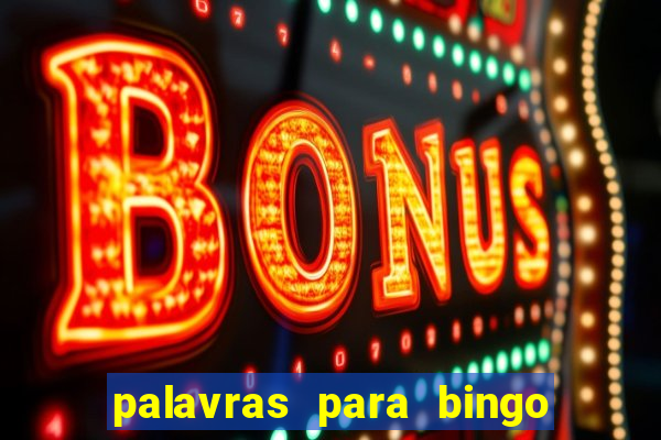 palavras para bingo cha de bebe