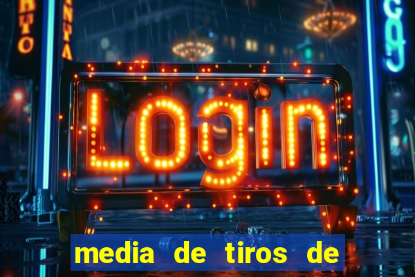 media de tiros de meta por jogo