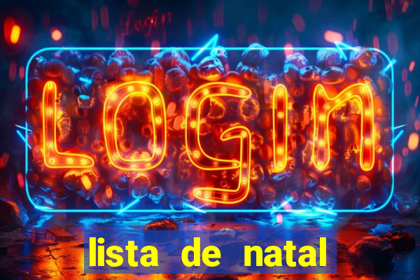 lista de natal para imprimir