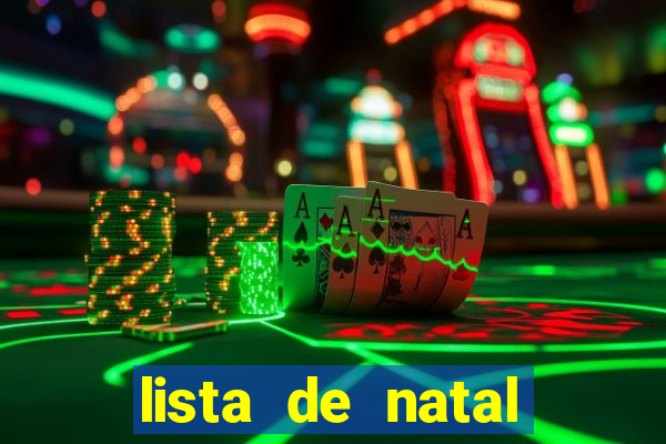 lista de natal para imprimir