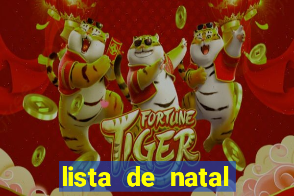 lista de natal para imprimir