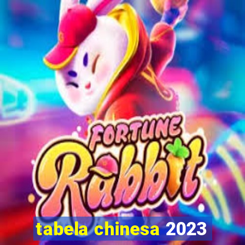 tabela chinesa 2023