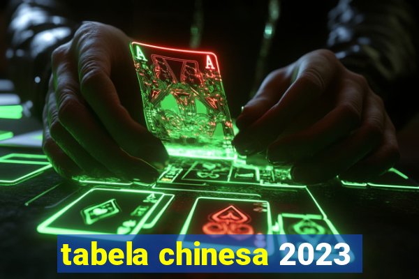 tabela chinesa 2023