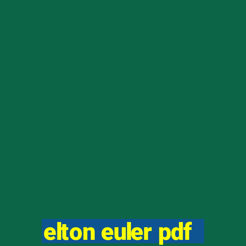 elton euler pdf