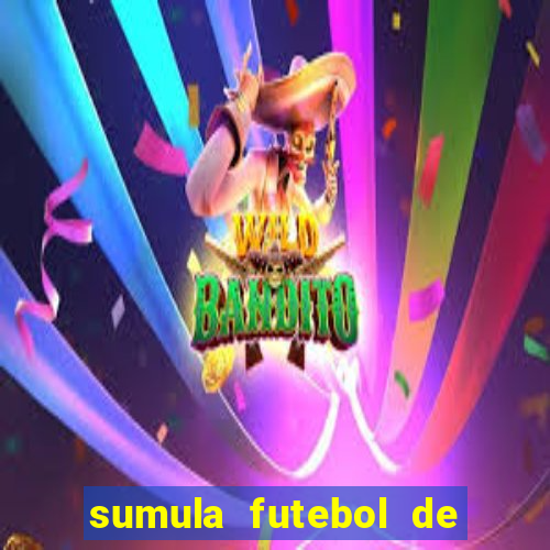 sumula futebol de campo word