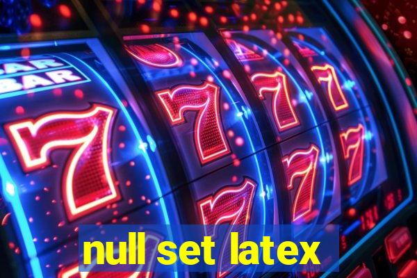 null set latex