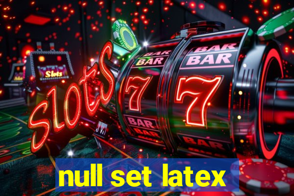 null set latex