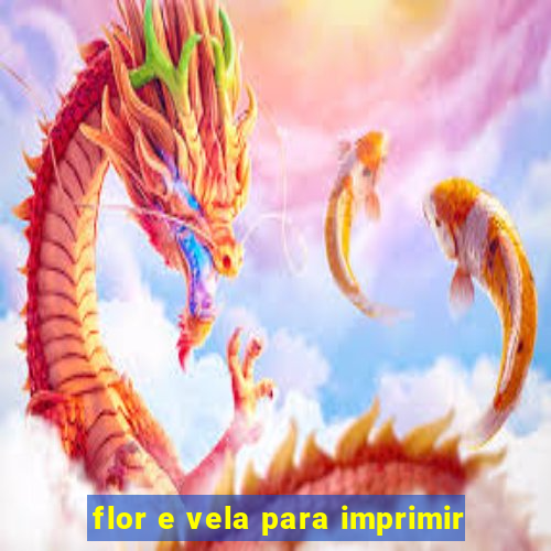 flor e vela para imprimir