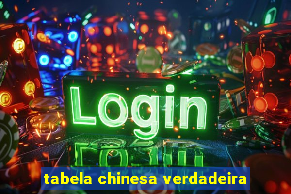 tabela chinesa verdadeira