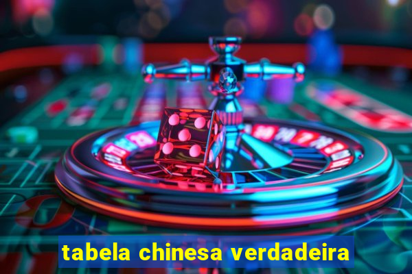 tabela chinesa verdadeira