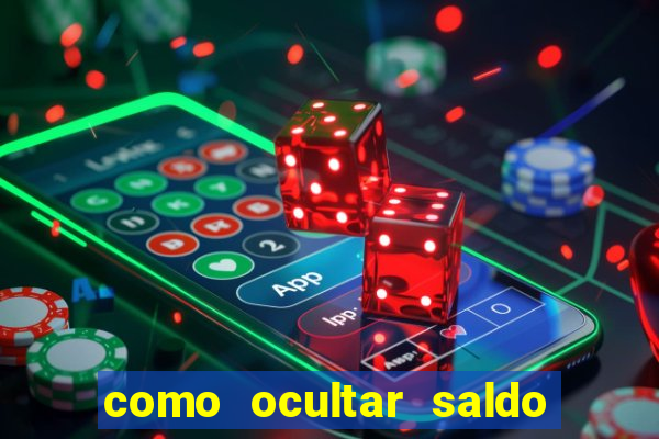 como ocultar saldo na betfair