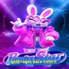 gold roger para colorir