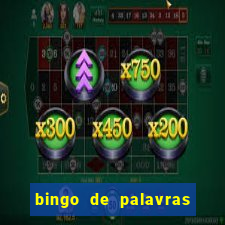 bingo de palavras 3 ano