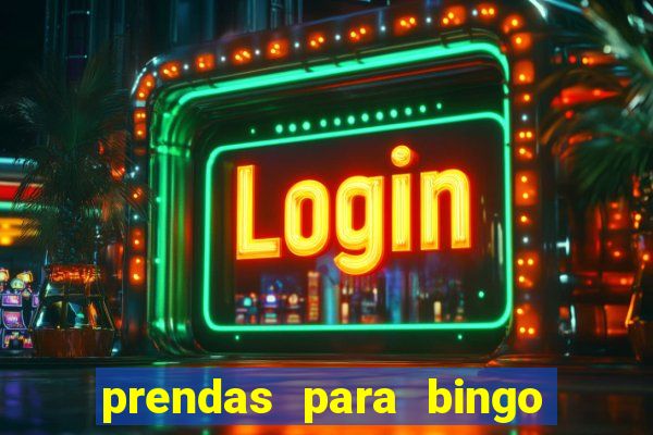 prendas para bingo de natal