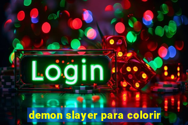 demon slayer para colorir