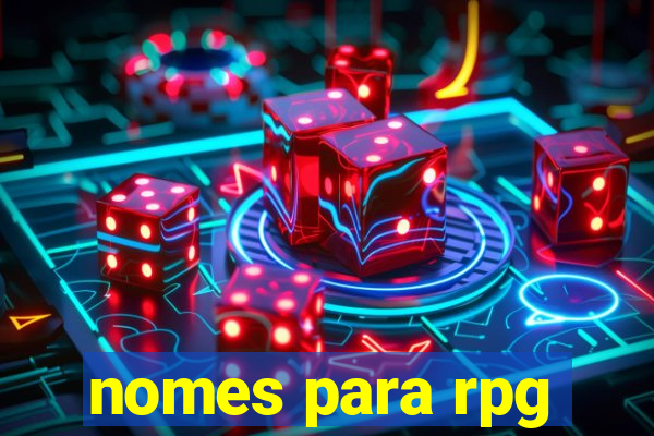 nomes para rpg