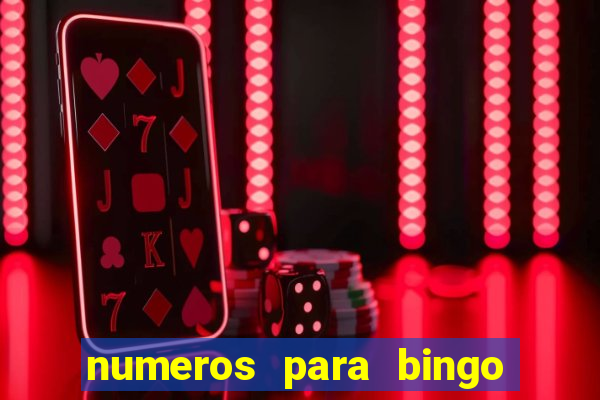 numeros para bingo de 1 a 90