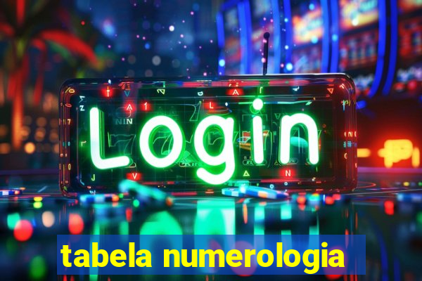 tabela numerologia