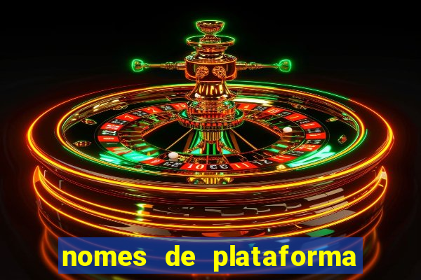 nomes de plataforma de jogos de aposta