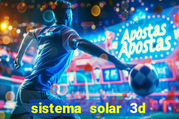 sistema solar 3d em movimento