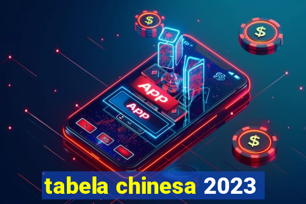 tabela chinesa 2023