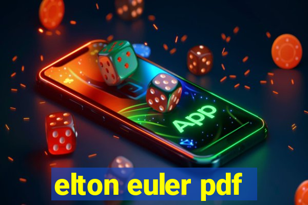 elton euler pdf