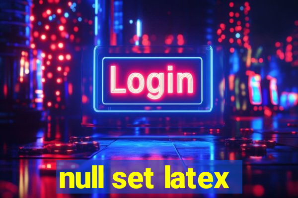 null set latex