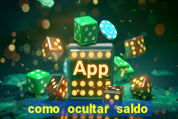 como ocultar saldo na betfair