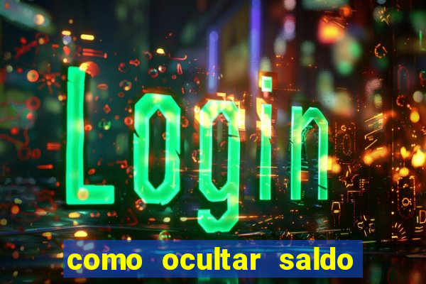 como ocultar saldo na betfair