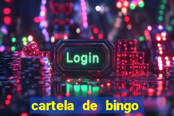 cartela de bingo cha de panela