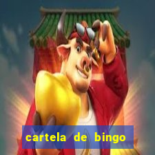 cartela de bingo pra imprimir