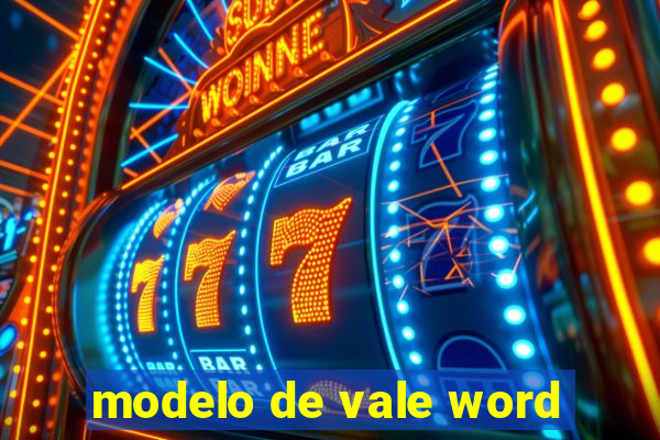 modelo de vale word