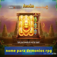 nome para demonios rpg