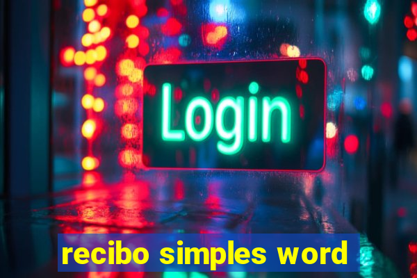 recibo simples word